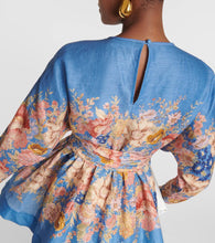 Zimmermann August floral linen minidress
