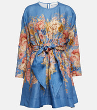 Zimmermann August floral linen minidress