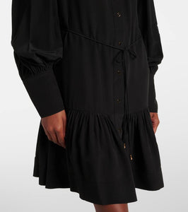 Zimmermann Belted ruffled shirt dress