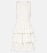 Zimmermann Crush Ruffled tiered knitted minidress