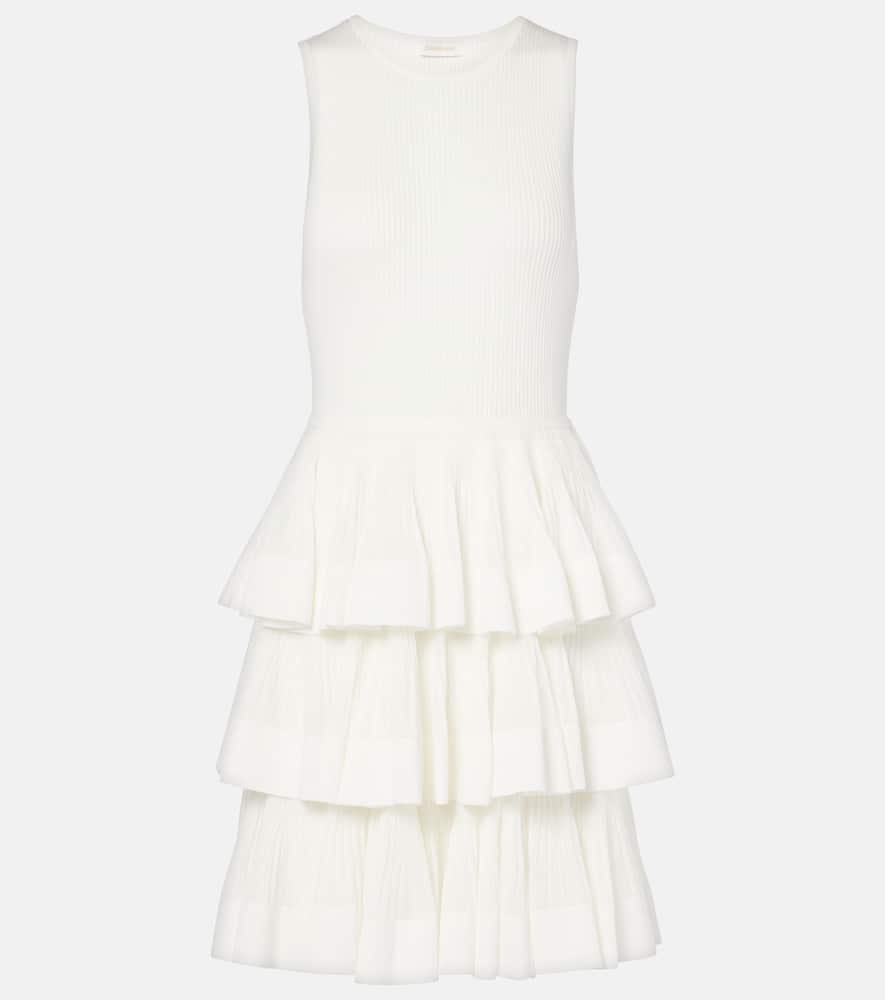Zimmermann Crush Ruffled tiered knitted minidress
