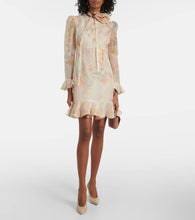 Zimmermann Crush floral linen and silk minidress