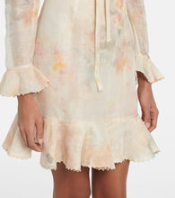 Zimmermann Crush floral linen and silk minidress