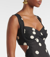Zimmermann Crush polka-dot linen midi dress