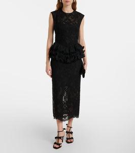 Zimmermann Crush ruffled lace midi dress