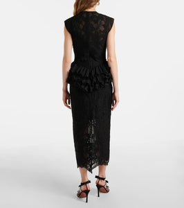 Zimmermann Crush ruffled lace midi dress