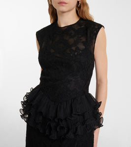 Zimmermann Crush ruffled lace midi dress