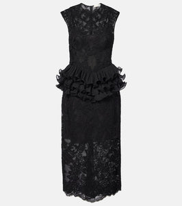 Zimmermann Crush ruffled lace midi dress
