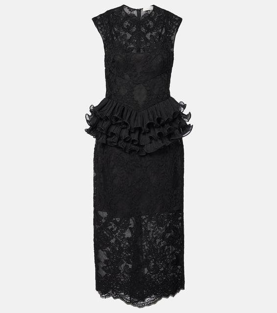 Zimmermann Crush ruffled lace midi dress