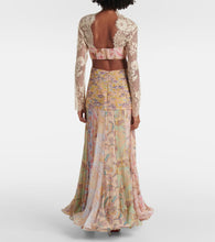 Zimmermann Eden Flounce floral lace-trimmed silk gown