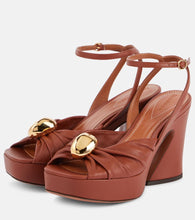 Zimmermann Gleam 120 leather platform sandals