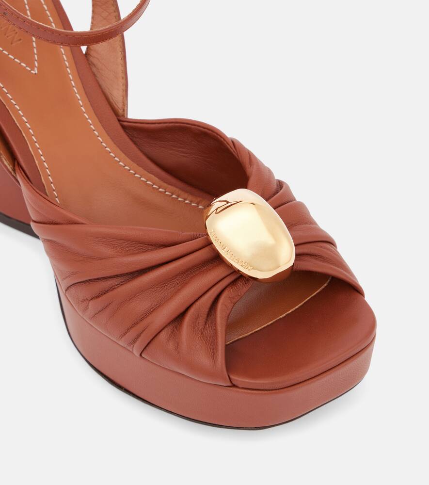 Zimmermann Gleam 120 leather platform sandals