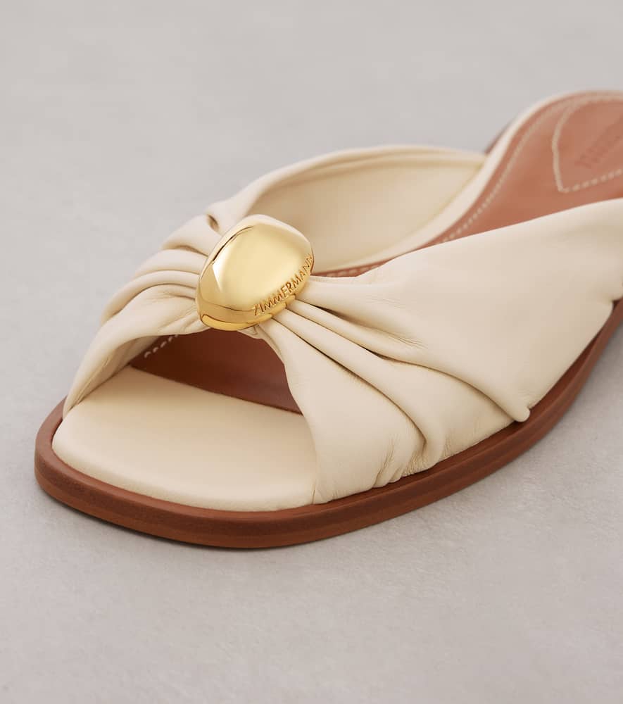 Zimmermann Gleam leather slides