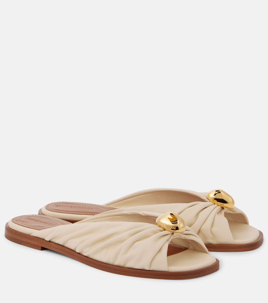 Zimmermann Gleam leather slides