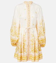 Zimmermann Golden floral linen minidress