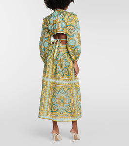 Zimmermann Halcyon cutout paisley midi dress