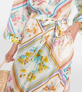 Zimmermann Halcyon floral silk midi dress