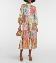 Zimmermann Halcyon patchwork cotton midi dress