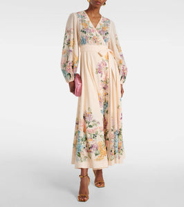 Zimmermann Halliday floral cotton wrap dress