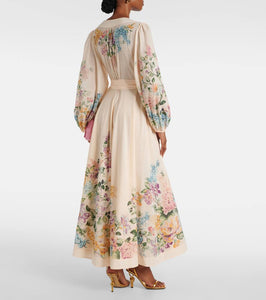Zimmermann Halliday floral cotton wrap dress