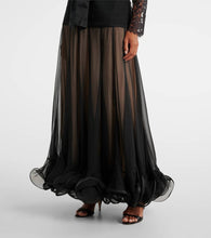 Zimmermann Illustration Flounce lace-trimmed silk gown