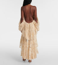 Zimmermann Illustration asymmetric floral lace minidress