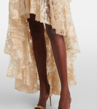Zimmermann Illustration asymmetric floral lace minidress