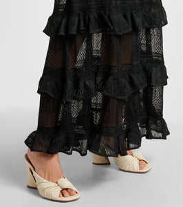 Zimmermann Illustration ruffled knitted maxi dress