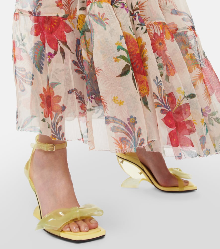 Zimmermann Jelly Bow 85 PVC wedge sandals