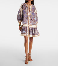 Zimmermann Ottie Eyelet paisley linen minidress