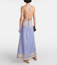 Zimmermann Ottie floral linen slip dress