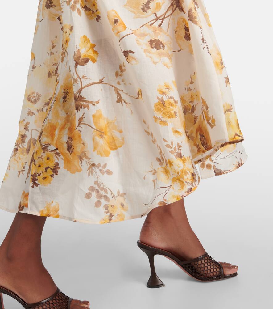Zimmermann Ottie floral ramie shirt dress