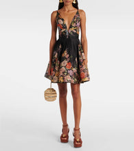 Zimmermann Pavilion floral linen and silk minidress