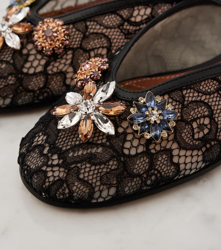 Zimmermann Pixie embellished leather-trimmed mules