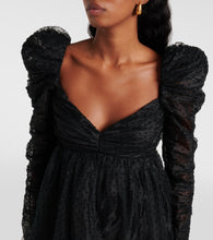 Zimmermann Point d'esprit ruched tulle minidress