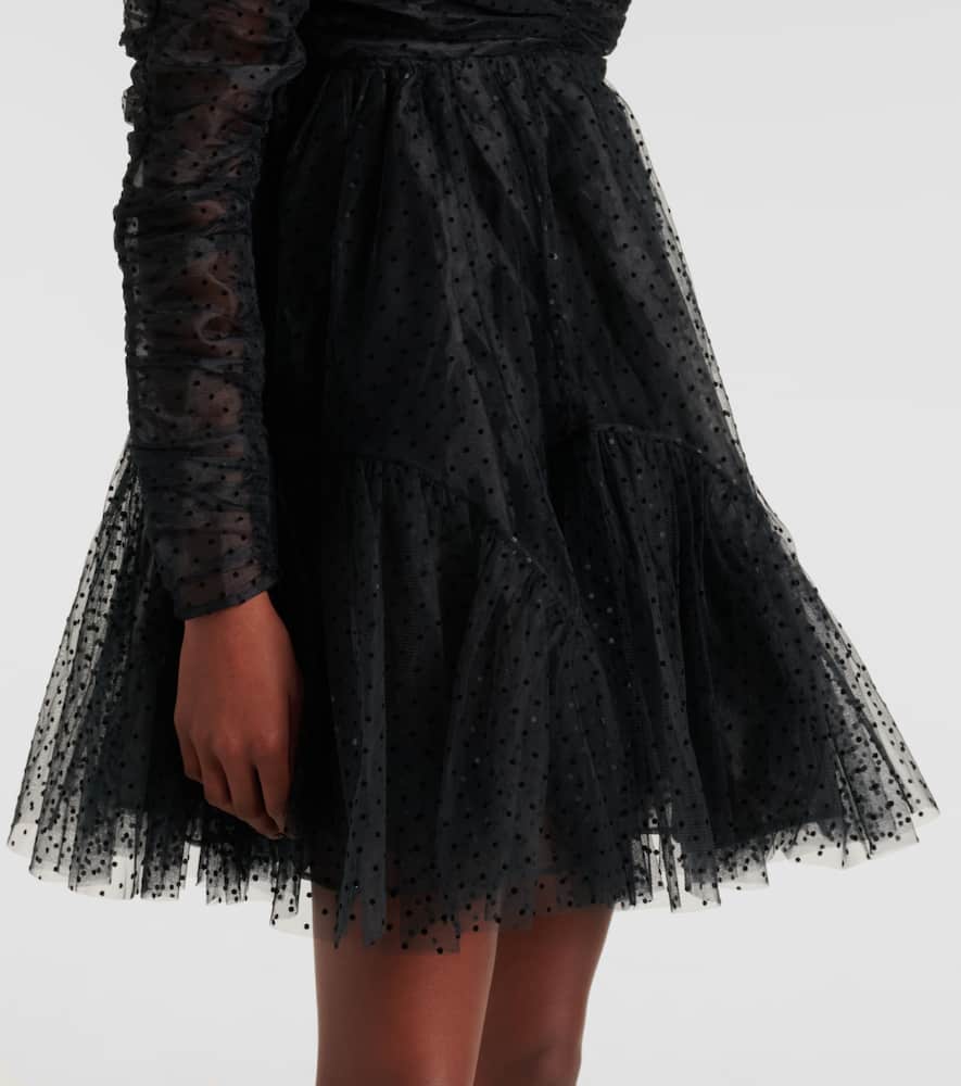Zimmermann Point d'esprit ruched tulle minidress