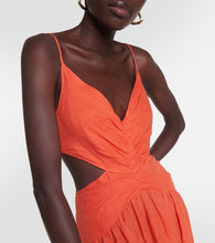 Zimmermann Raie cutout linen midi dress