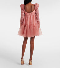 Zimmermann Ruched point d'esprit tulle minidress