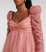 Zimmermann Ruched point d'esprit tulle minidress