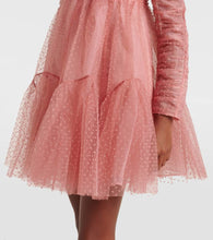 Zimmermann Ruched point d'esprit tulle minidress