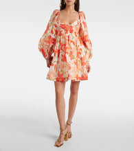 Zimmermann Tranquillity floral linen and silk minidress