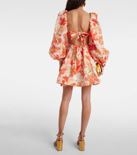 Zimmermann Tranquillity floral linen and silk minidress