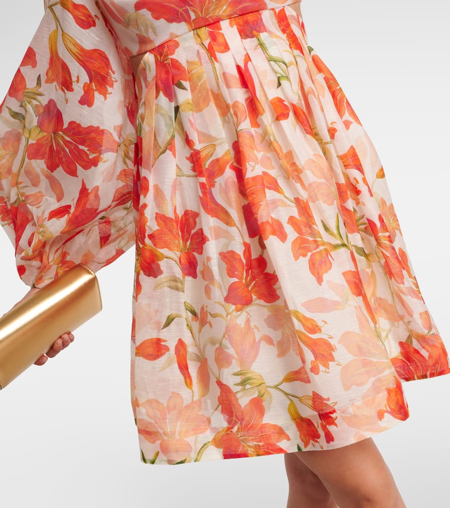 Zimmermann Tranquillity floral linen and silk minidress