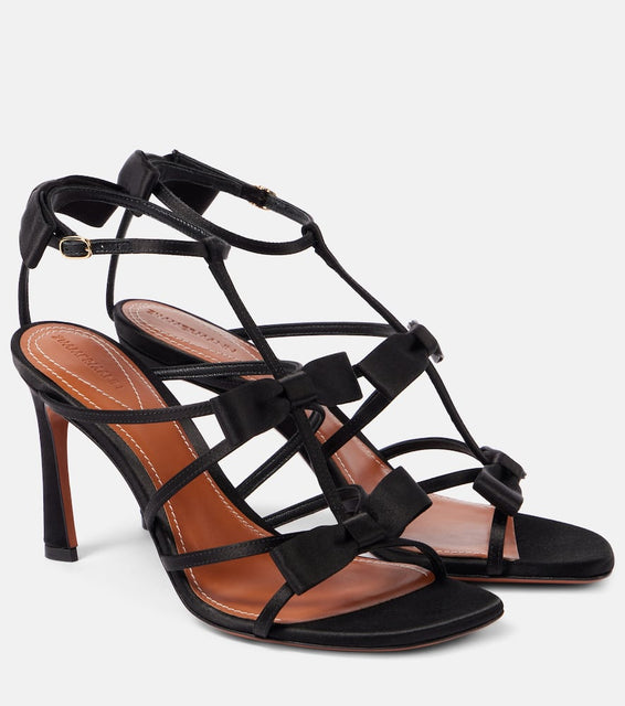 Zimmermann Tux 85 bow-detail satin sandals