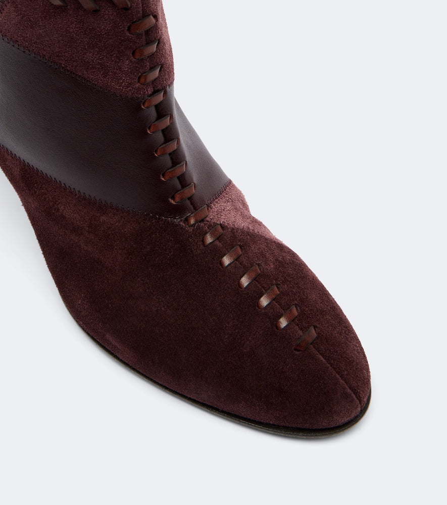 Burgundy Zimmermann Alchemy leather and suede knee-high boots - Knee-high Boots