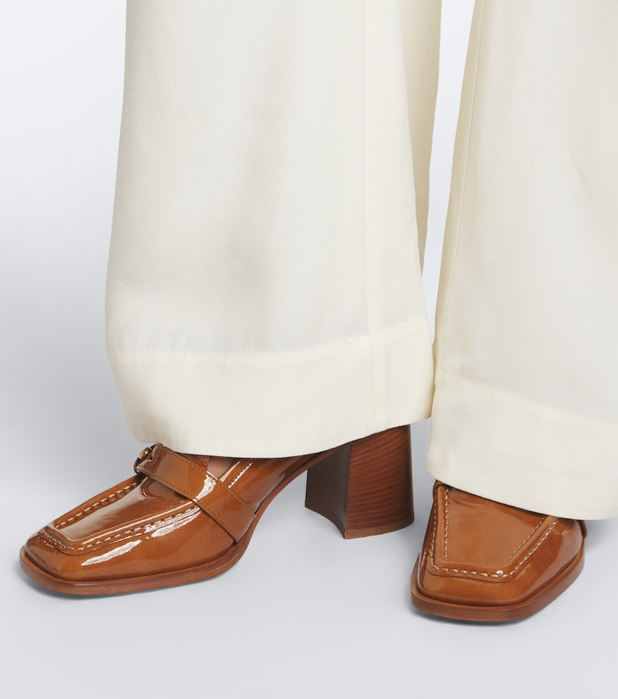 Zimmermann Astor patent leather loafer pumps (Brown) - Mid Heel Pumps