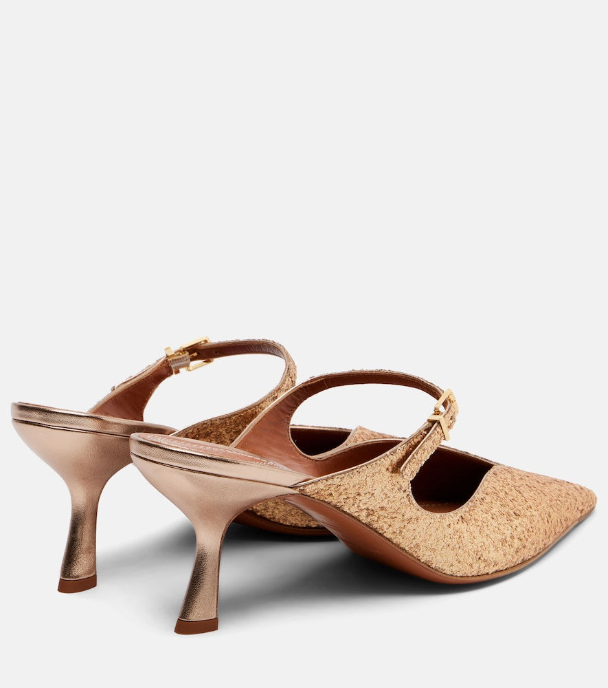 Gold Zimmermann Aura 65 glitter mules - Mid Heel Pumps
