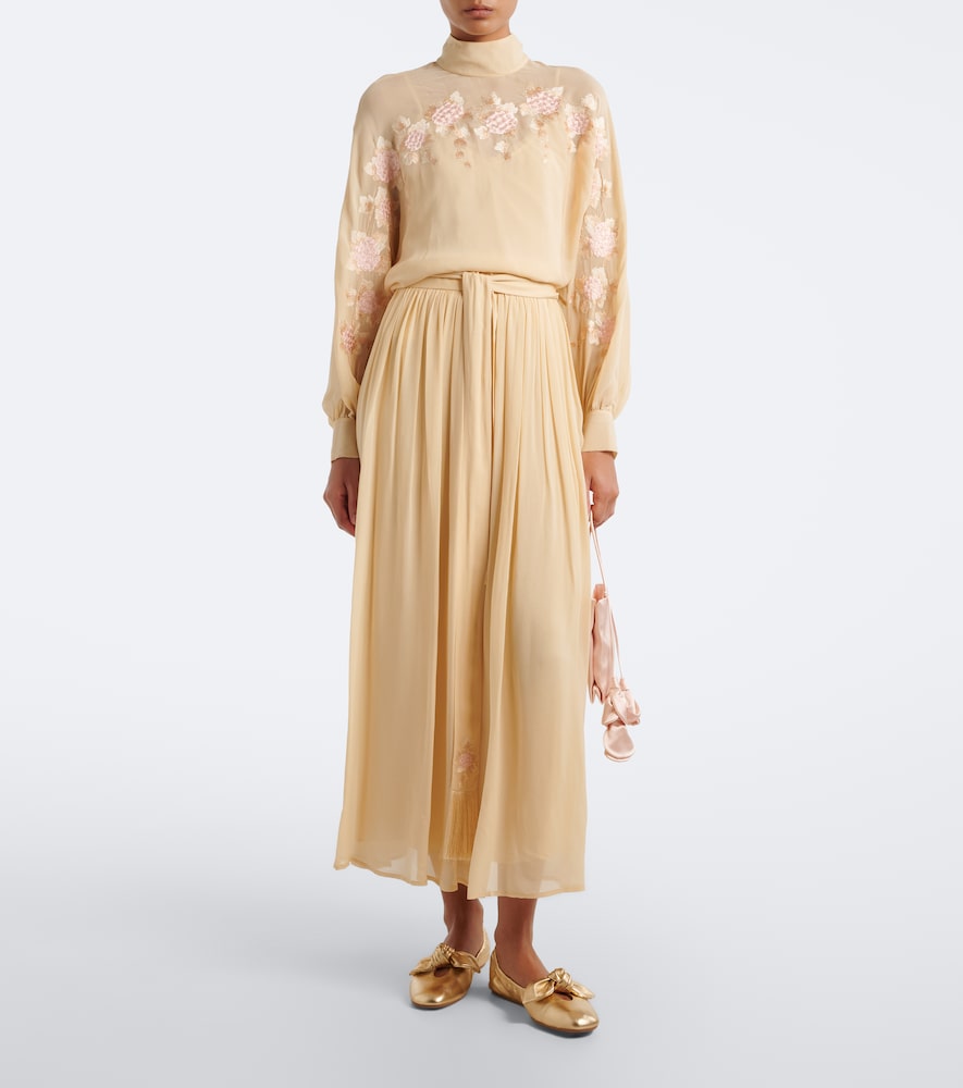 Zimmermann Carousel metallic leather ballet flats - Gold Ballerina Flats