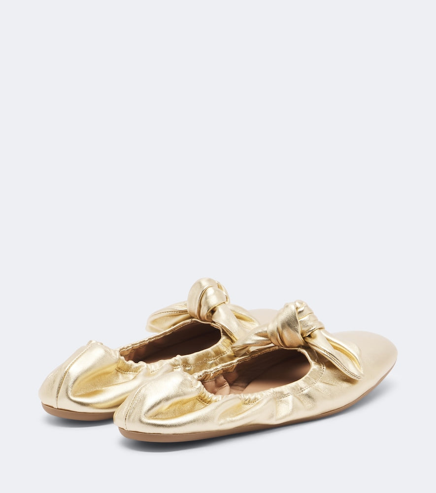 Zimmermann Carousel metallic leather ballet flats - Gold Ballerina Flats