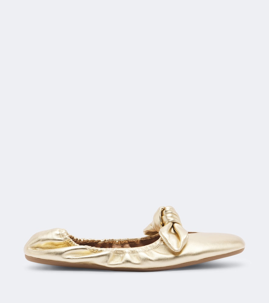 Zimmermann Carousel metallic leather ballet flats - Gold Ballerina Flats